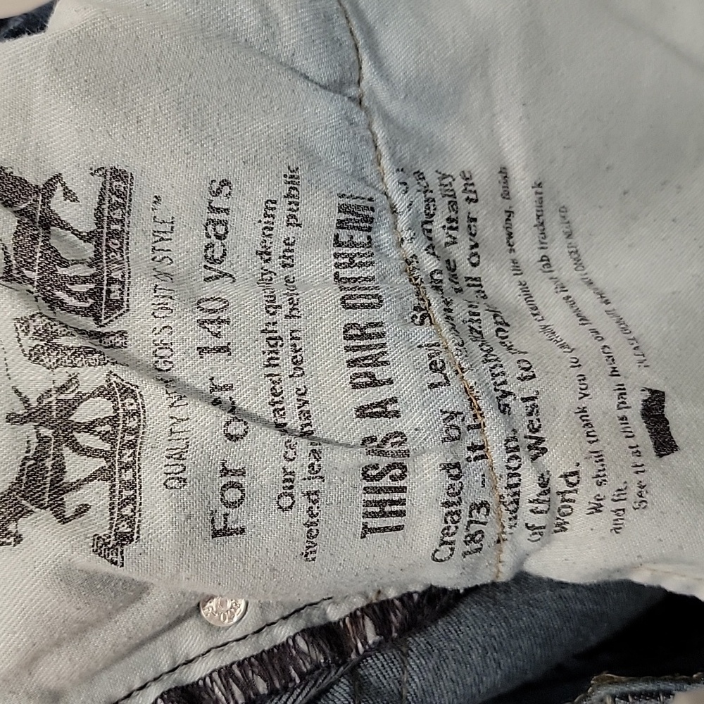 Levi's 505 Regular Fit Blue Straight-Leg Jeans  Size 40x30 - Picture 4 of 8